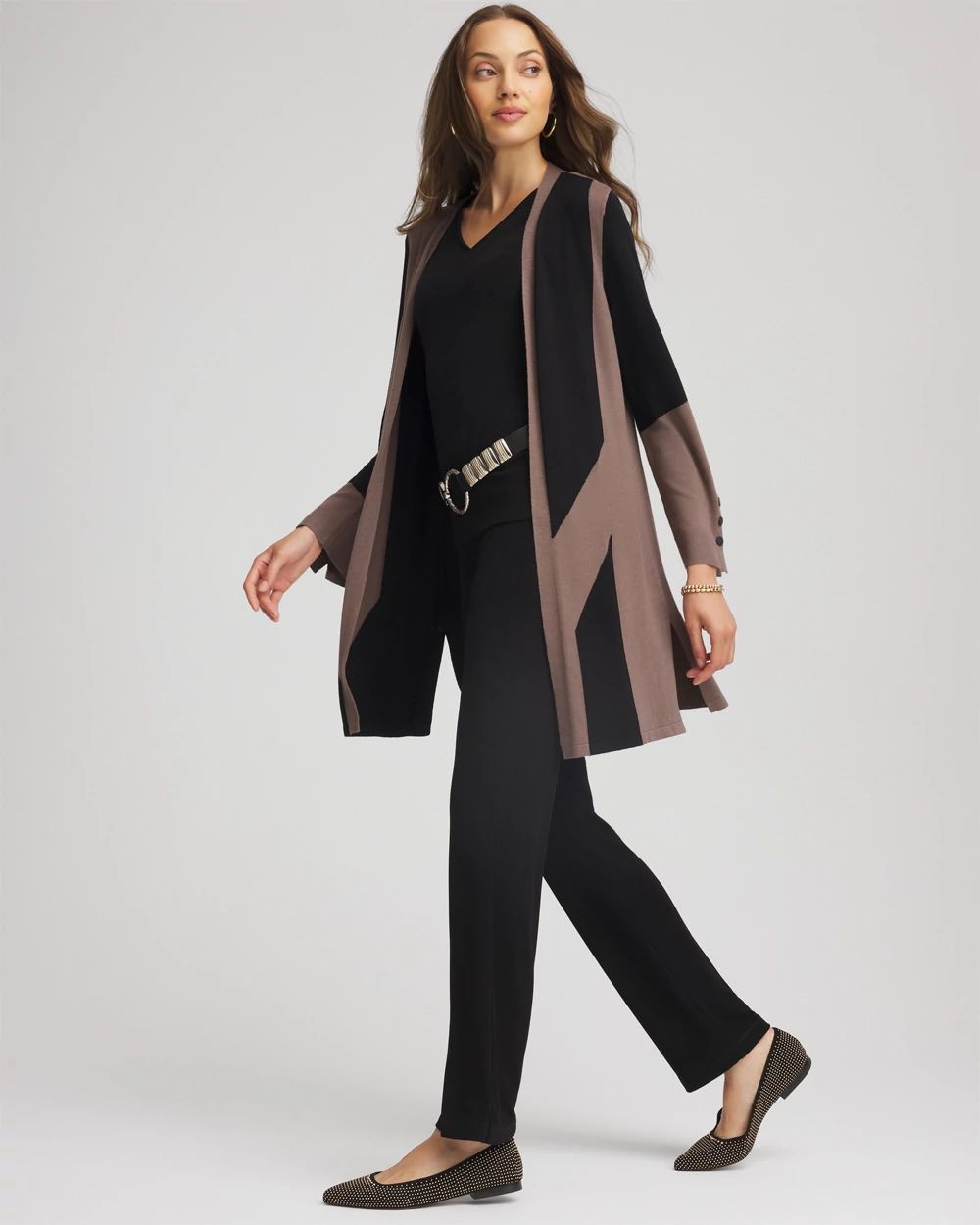 Travelers™ Collection Colorblock Cardigan click to view larger image.
