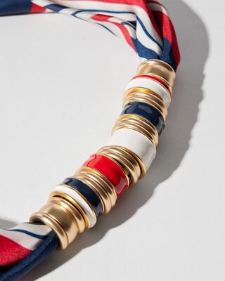 Americana Adjustable Scarf Necklace