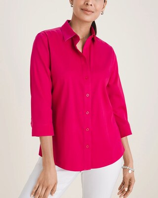 No-Iron Cotton-Blend Stretch Shirt