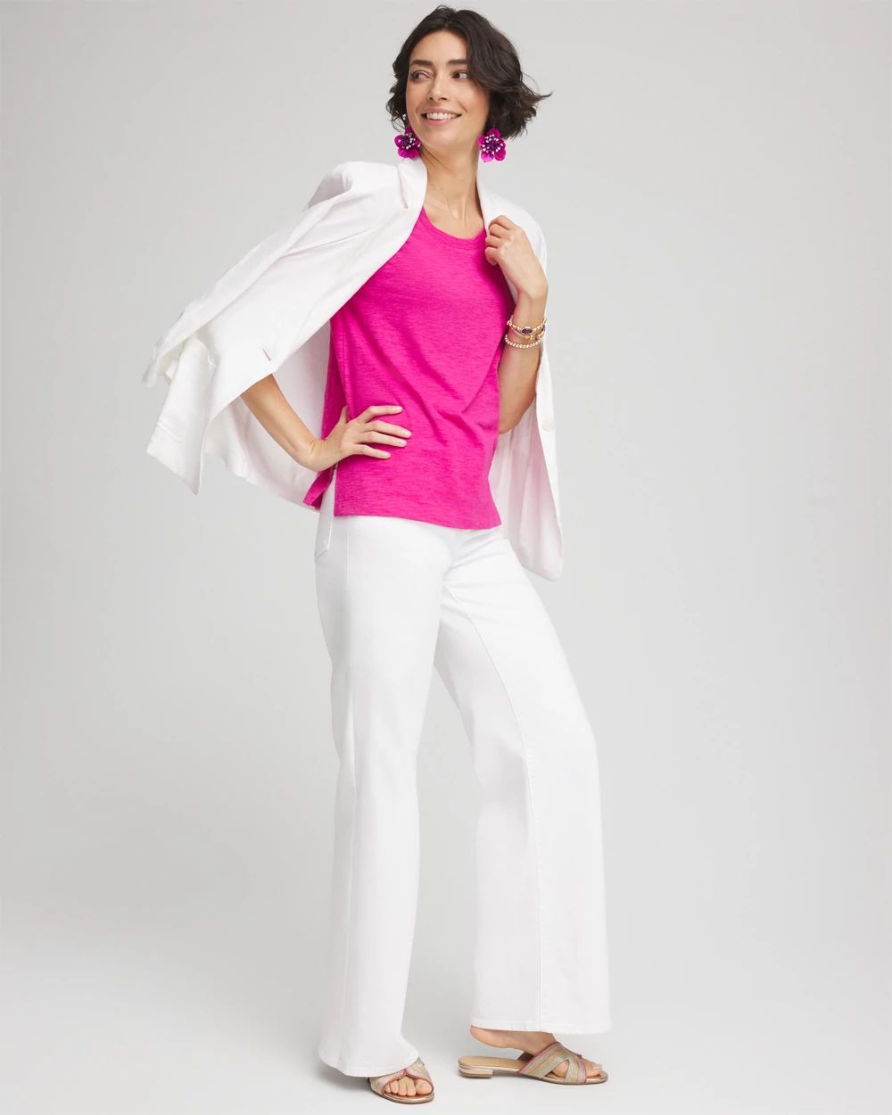 Slub Elbow-Sleeve Tee