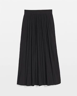 Pull-on Pleated Maxi Skirt click to view larger image.