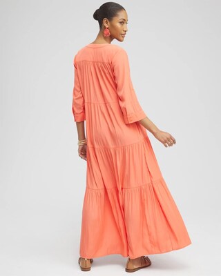 Tiered A-line Maxi Dress