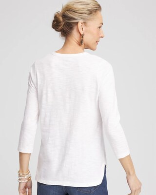 Slub 3/4-Sleeve Tee click to view larger image.