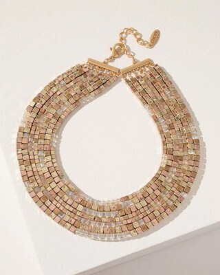 Neutral Beads Multi-Strand Necklace