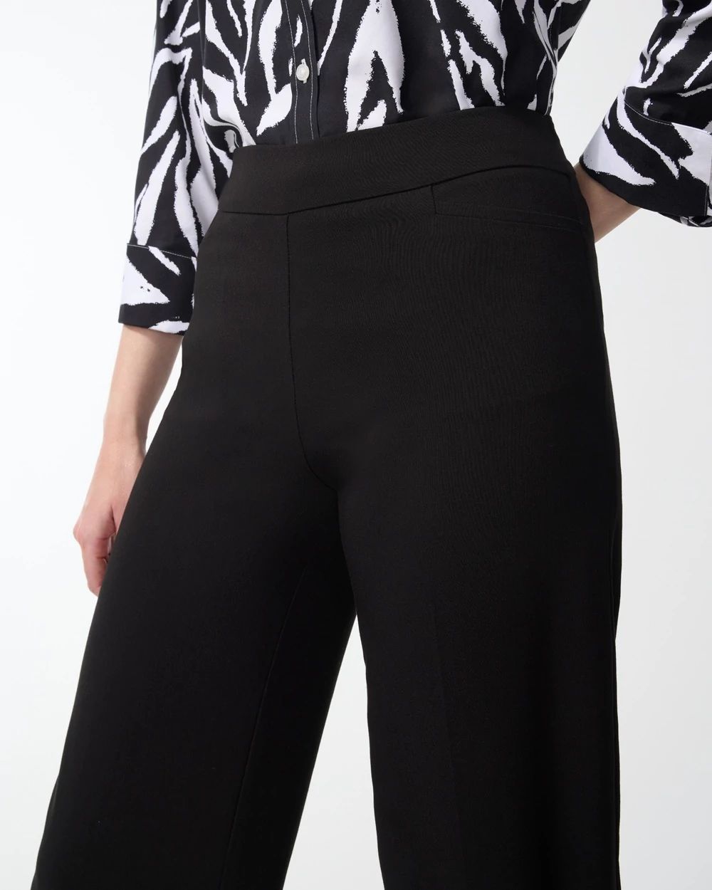 Petite Brigitte Wide Leg Cropped Pants