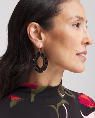 No Droop® Black Faux Suede Earrings
