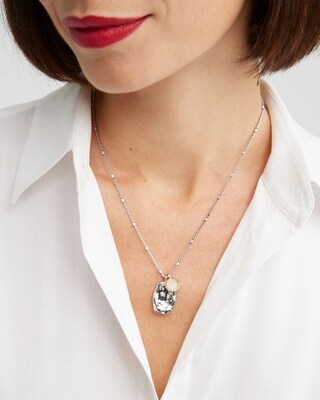 Silver Tone Convertible Necklace