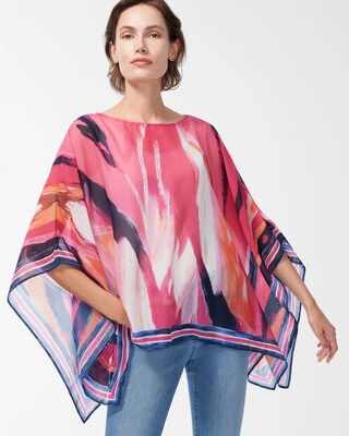 Border Stripe Poncho