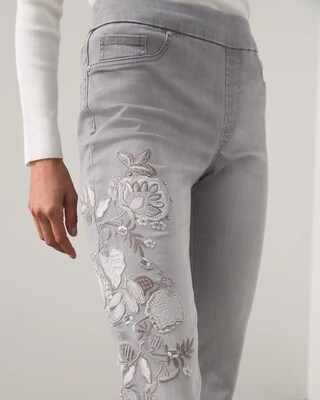 Pull-on Embellished Ankle Jeggings