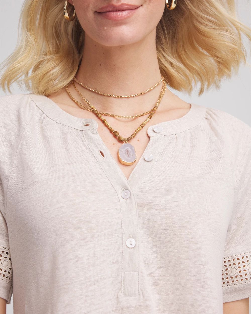 Convertible Agate Pendant Necklace