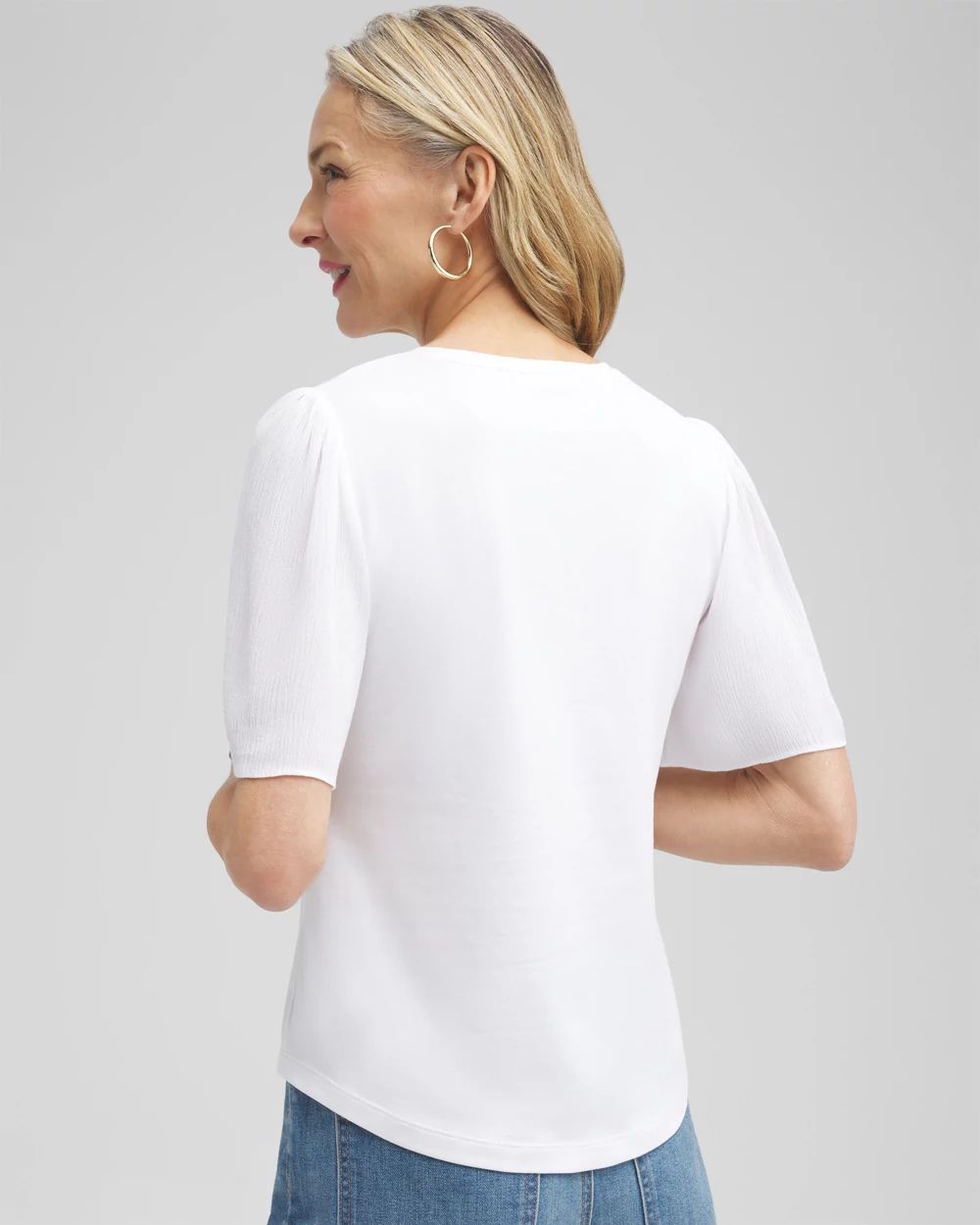 Gauze Flutter Sleeve Top