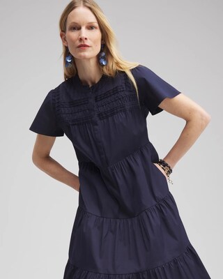 Poplin Pintuck Dress