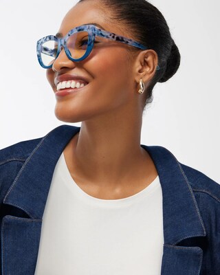 Blue Wide Cateye Readers
