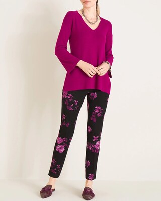 Flutter-Sleeve Tunic Sweater