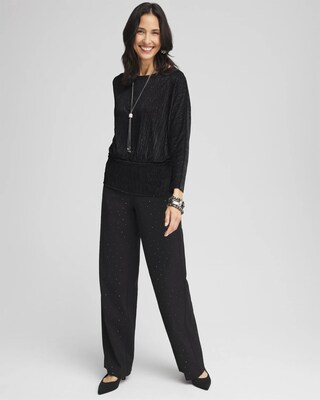 Brigitte Embellished Wide Leg Pants click to view larger image.