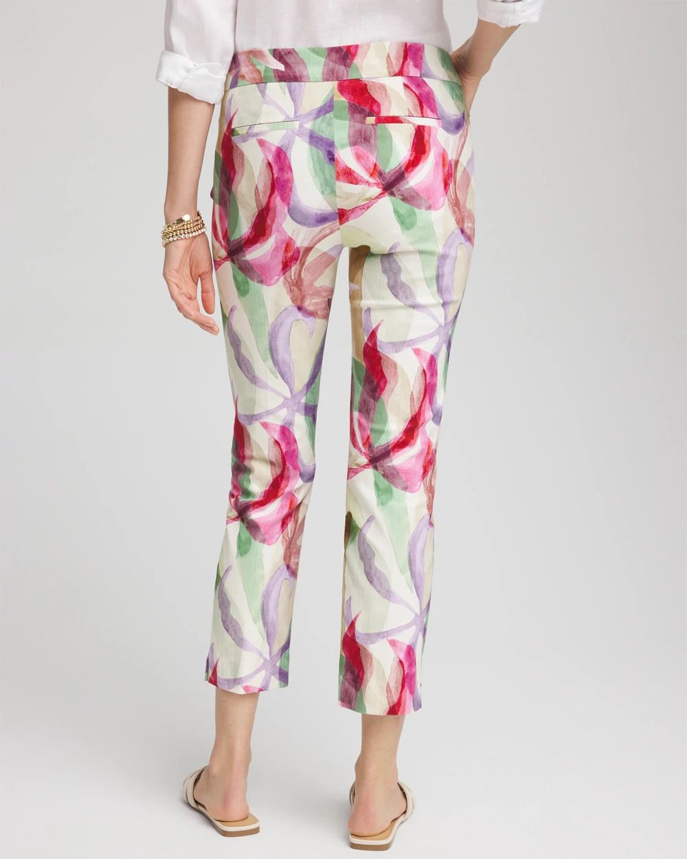 Petite Brigitte™ Slub Slim Cropped Pants