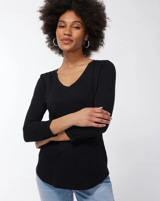 3/4 Sleeve Slub Tee