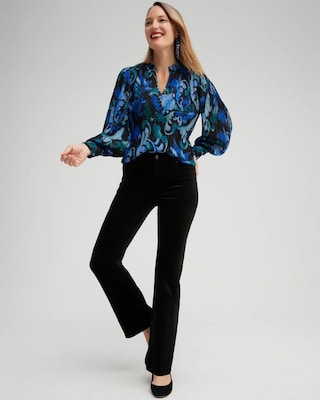 Girlfriend Velveteen Flare Jeans click to view larger image.