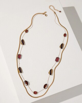 Two-Strand Long Necklace