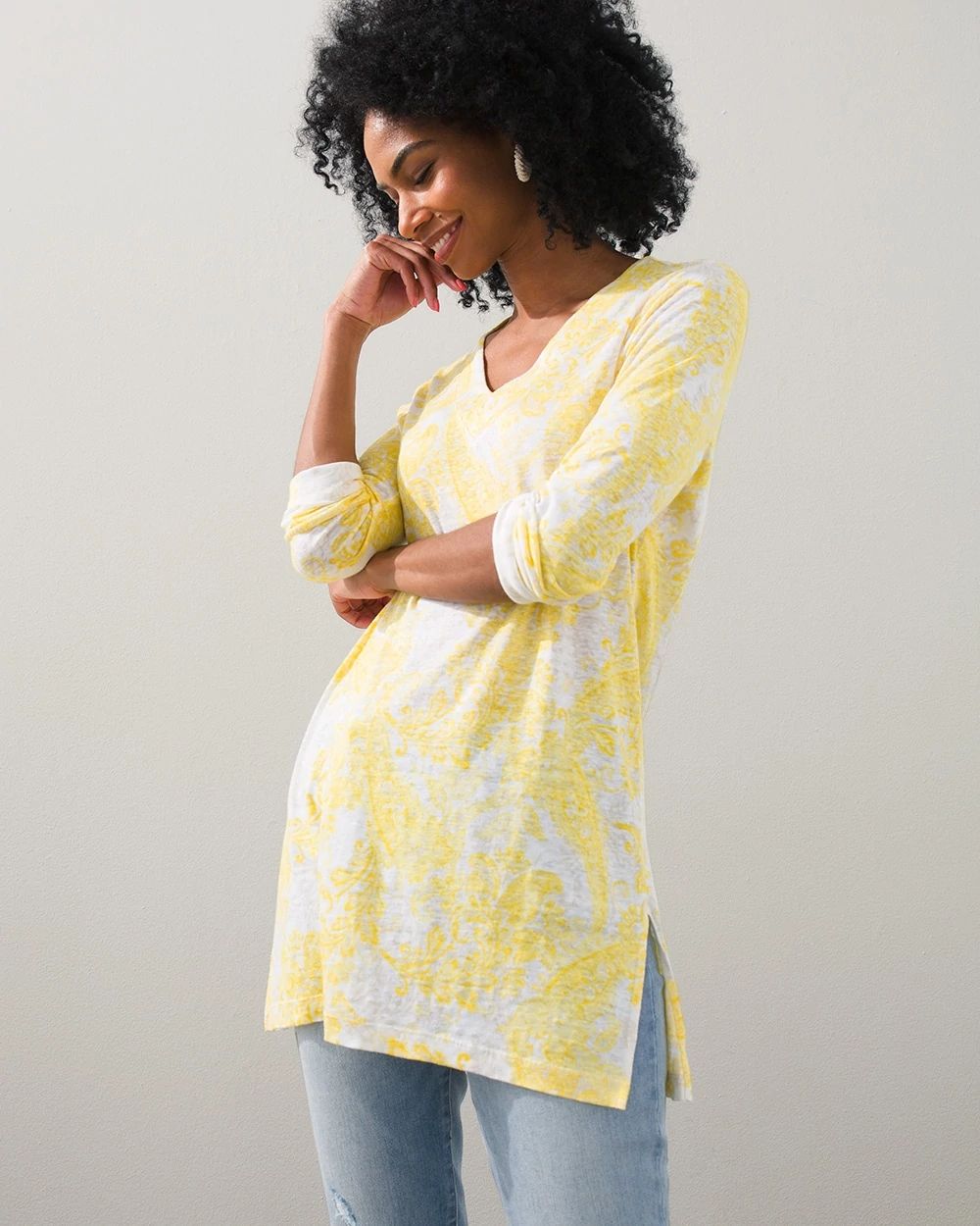 Linen Warm Paisley Tunic