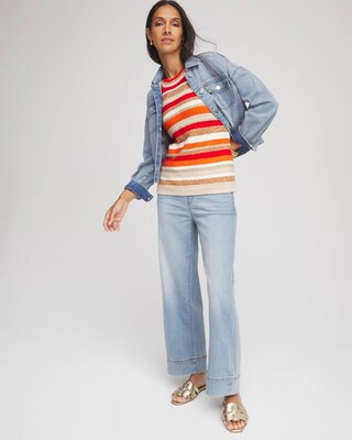 Striped Sweater Tank click to view larger image.
