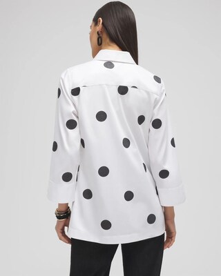 No Iron™ Stretch Polka Dot Tunic