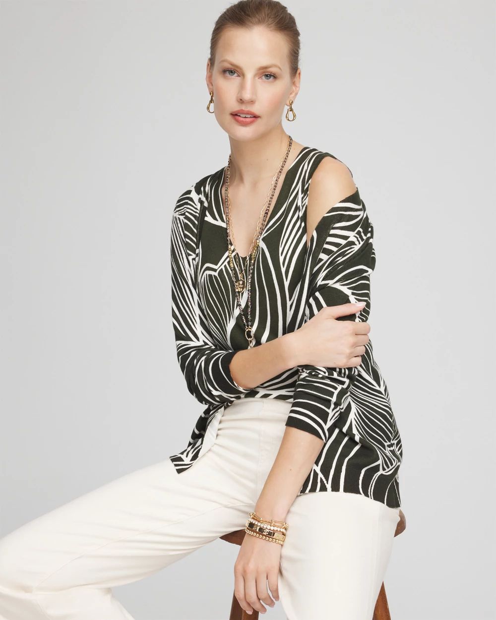 Leaf V-neck Sweater Tank