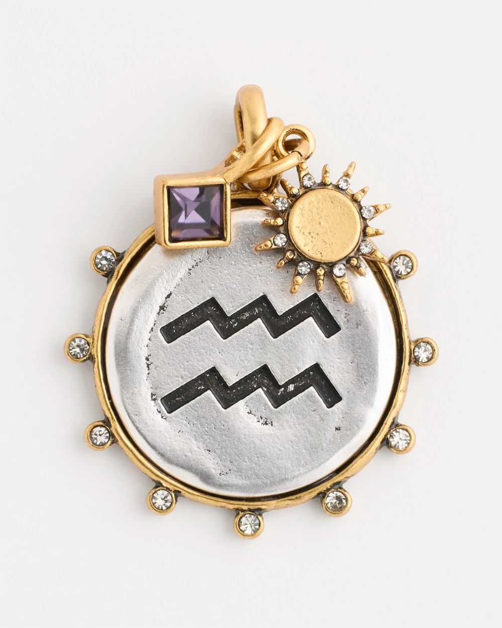 Aquarius Zodiac Charm Pendant