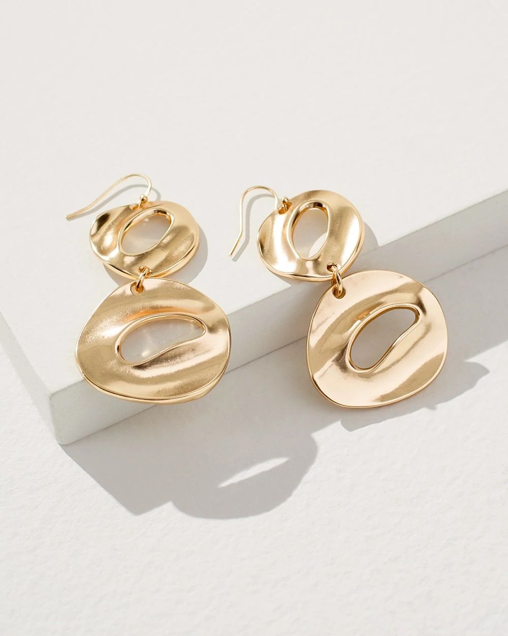Gold Tone Drop Earrings