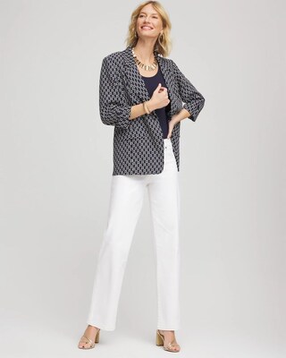 Printed Soft Crepe Blazer click to view larger image.