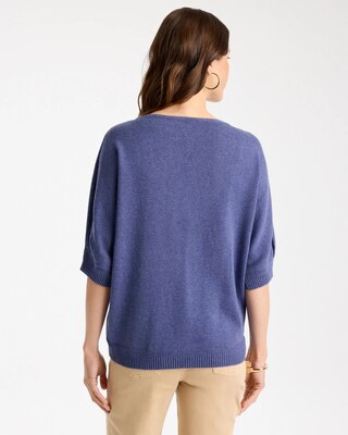Cotton Embroidered Dolman Sweater click to view larger image.