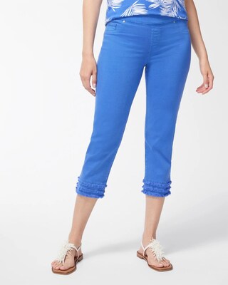 Fray Hem Pull-On Crops