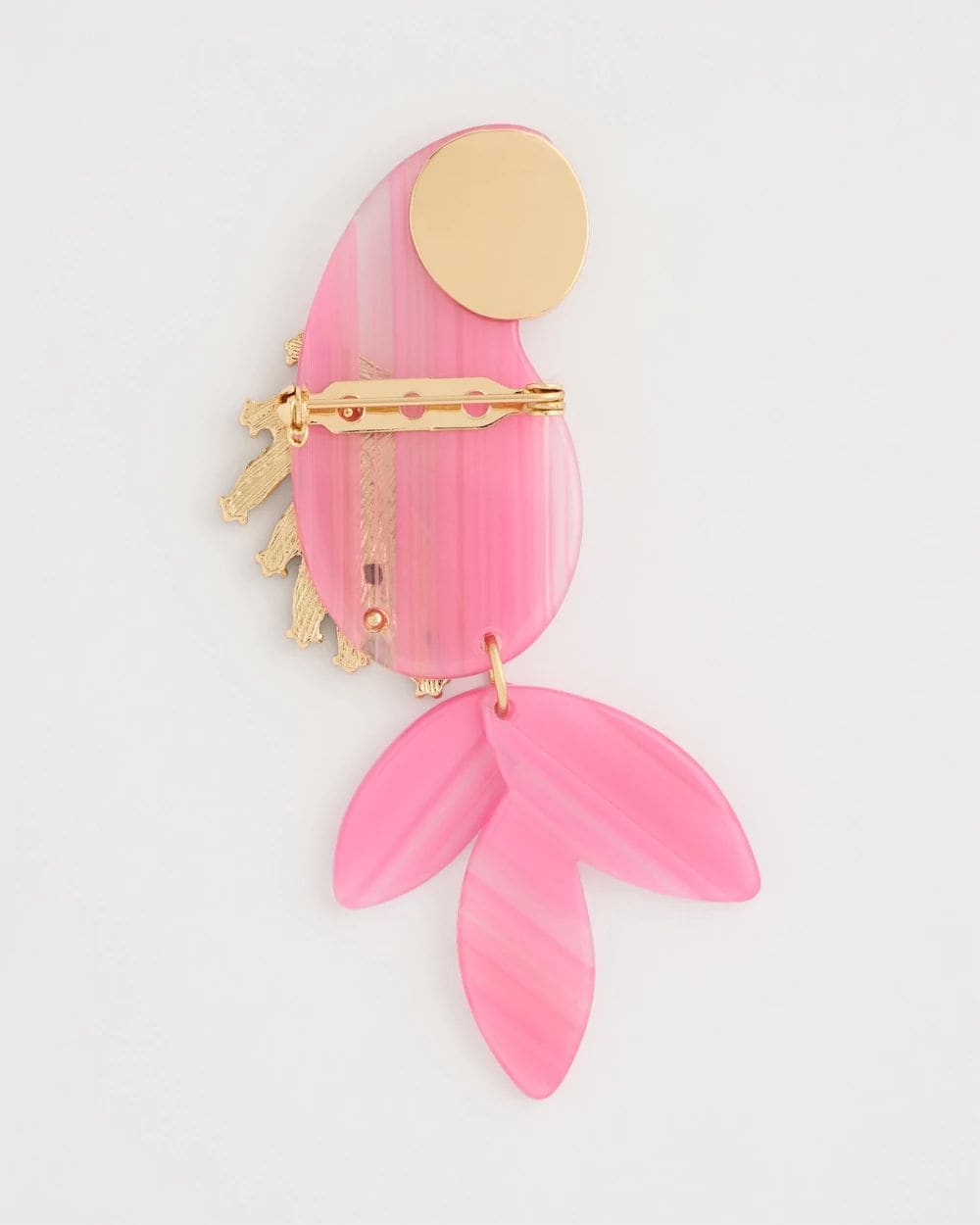 Chic Pink Parrot Brooch click to view larger image.