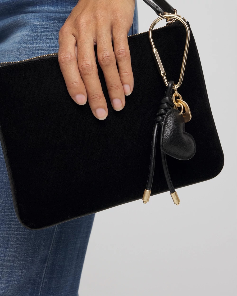 Faux Leather Heart Bag Charm