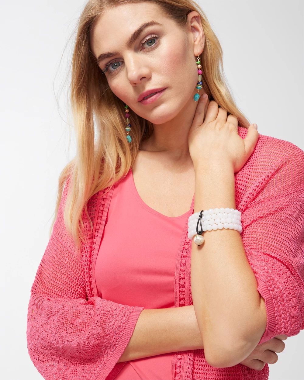 Convertible White Stretch Bracelets