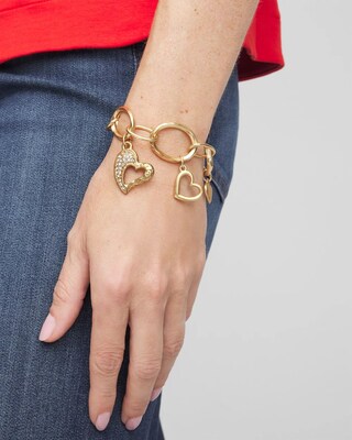 Heart Charm Bracelet click to view larger image.