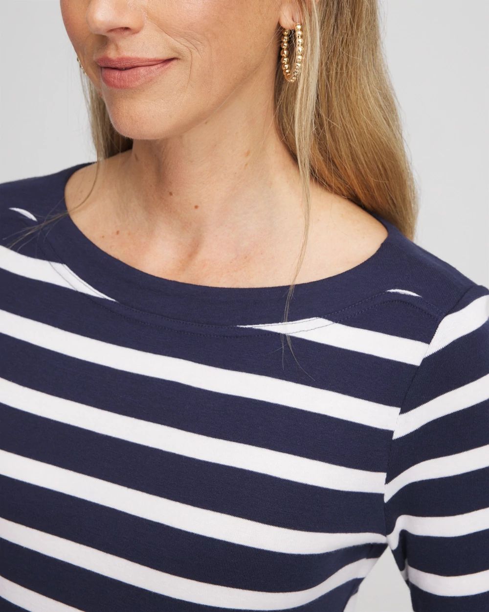 Stretch Cotton Boatneck Tunic click to view larger image.