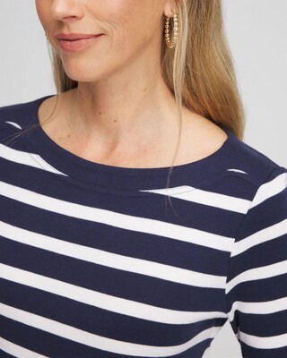Stretch Cotton Boatneck Tunic click to view larger image.