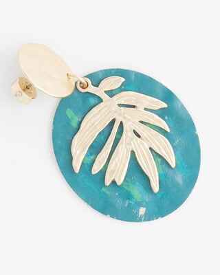 No Droop™ Blue Leaf Drop Earrings
