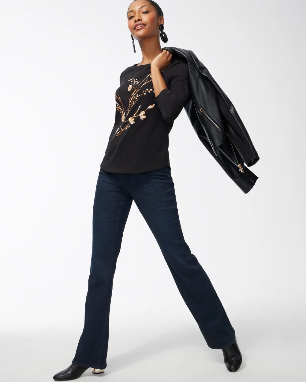 Embellished Tree Print Tee