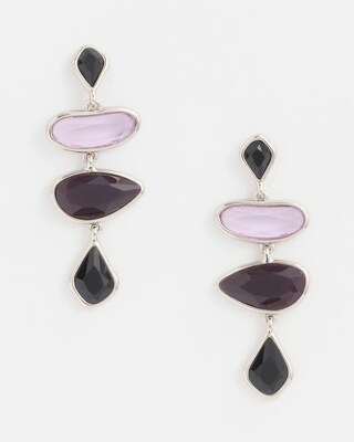 No Droop™ Violet Stone Drop Earrings