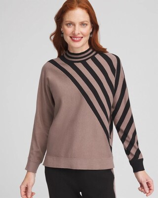 Zenergy® Luxe Cashmere Blend Striped Sweater