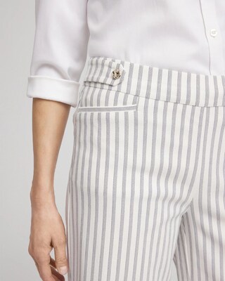 Brigitte™ Striped Wide-Leg Cropped Pants click to view larger image.