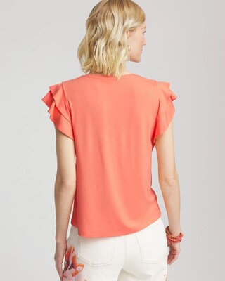 Touch of Cool™ Flutter Sleeve Tee click to view larger image.