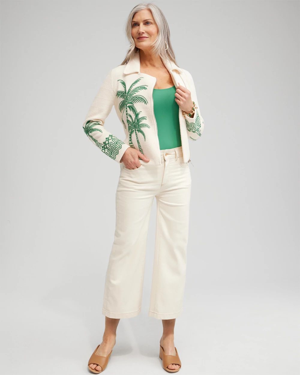 Cropped Wide Leg Jeans