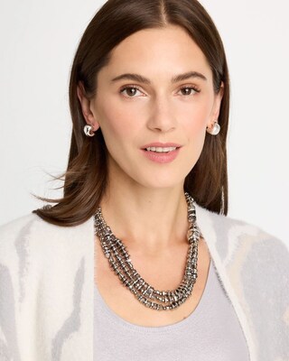 Cut Ice Collection Multi-Strand Necklace click to view larger image.