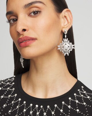 No Droop™ Snowflake Drop Earrings