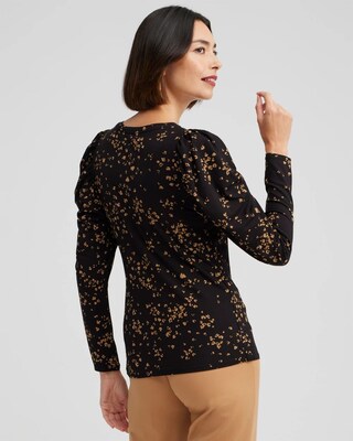Shirred Long Sleeve Top