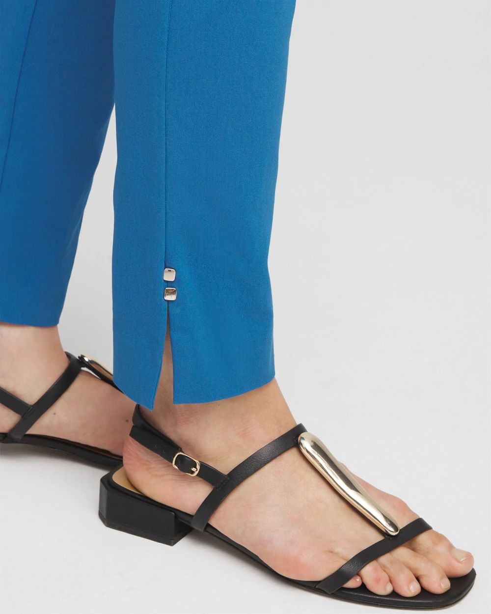 Brigitte Rivet Slit Ankle Pants