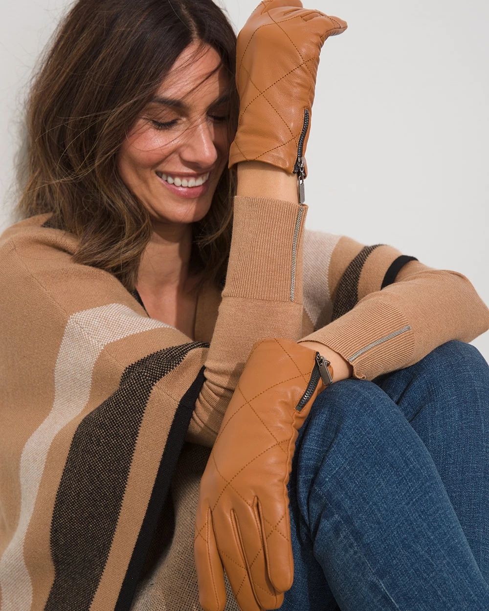 Cognac Leather Gloves